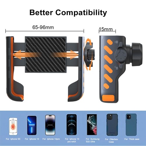 Uchwyt na telefon do roweru, hulajnogi i motocykla – na kierownice 0.71-1.57'' (18-40mm), telefony 4.5-7.0'' 2