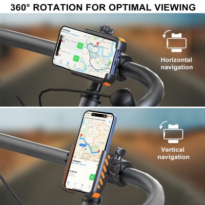 Uchwyt na telefon do roweru, hulajnogi i motocykla – na kierownice 0.71-1.57'' (18-40mm), telefony 4.5-7.0''
