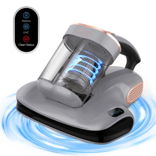 JIGOO S100 Cordless inteligentny bezprzewodowy odkurzacz do materacy z dwoma pojemnikami, 10kPa, UV na roztocza, ładowanie USB-C