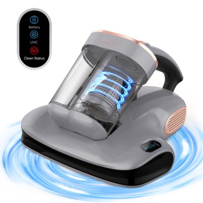 JIGOO S100 Cordless inteligentny bezprzewodowy odkurzacz do materacy z dwoma pojemnikami, 10kPa, UV na roztocza, ładowanie USB-C