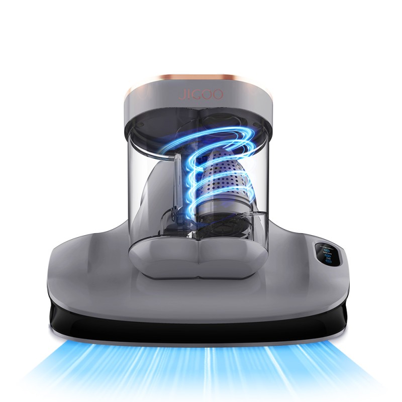 JIGOO S100 Cordless inteligentny bezprzewodowy odkurzacz do materacy z dwoma pojemnikami, 10kPa, UV na roztocza, ładowanie USB-C