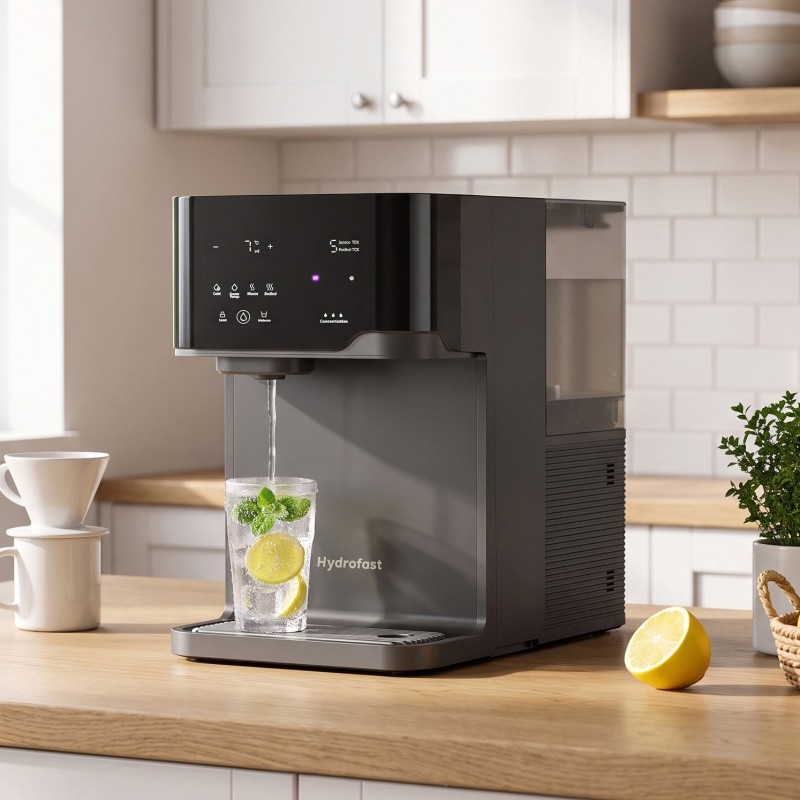 Hydrofast C300 Premium oczyszczacz wody RO – gorąca, zimna i gazowana woda + mineralizacja, kompletna stacja do wody i napojów