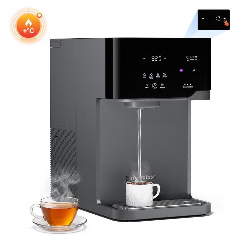 Hydrofast C300 Premium oczyszczacz wody RO – gorąca, zimna i gazowana woda + mineralizacja, kompletna stacja do wody i napojów