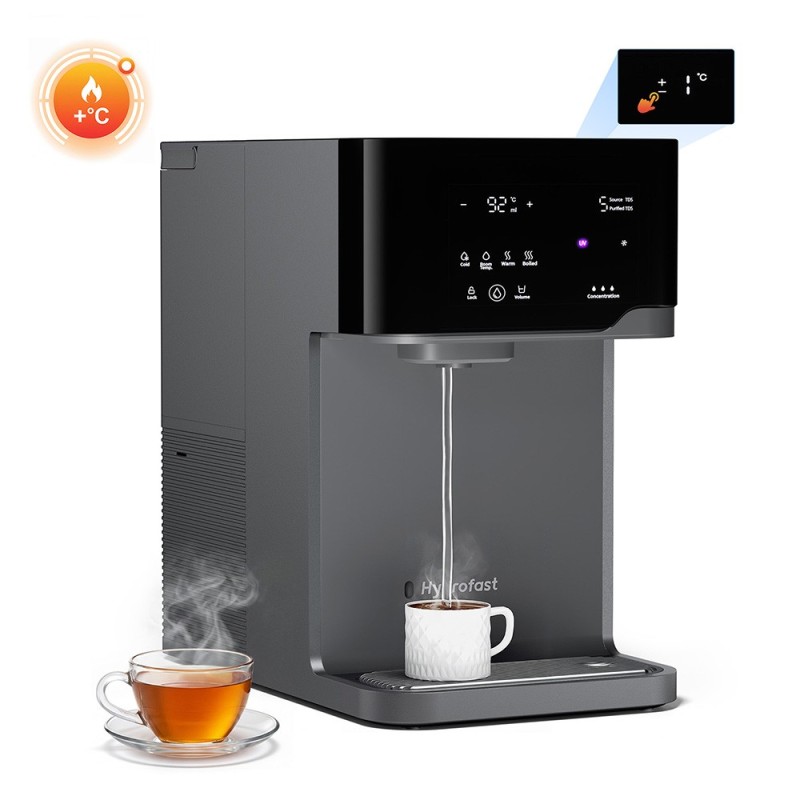 Hydrofast C300 Premium oczyszczacz wody RO – gorąca, zimna i gazowana woda + mineralizacja, kompletna stacja do wody i napojów