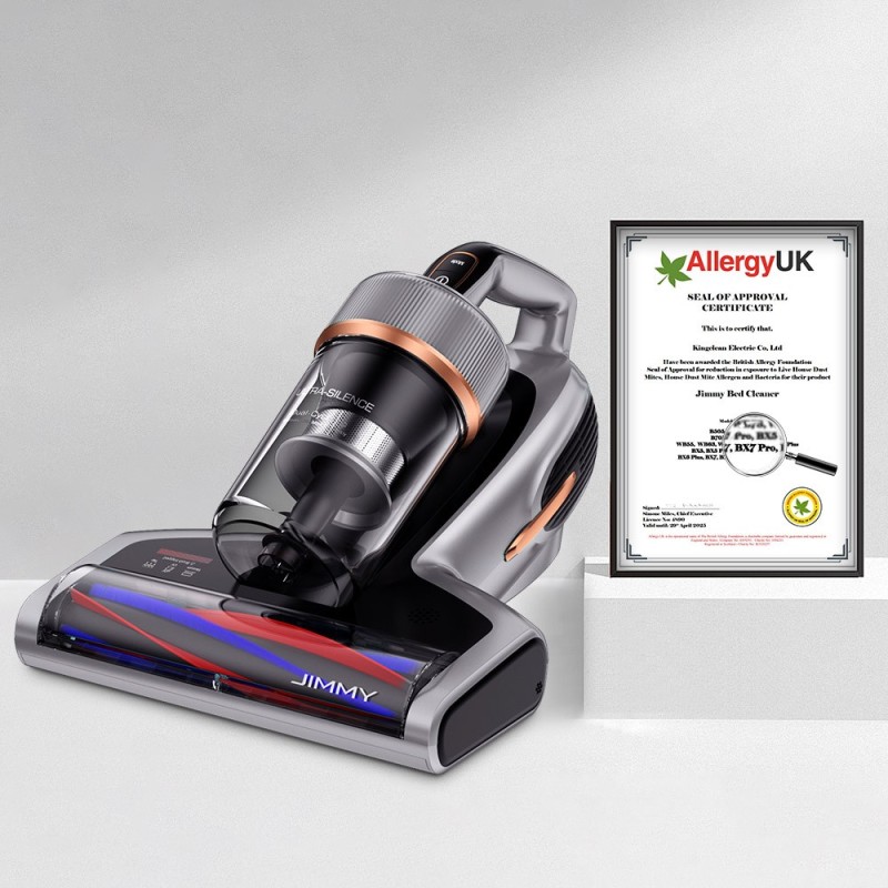 Jimmy BX7 Pro Odkurzacz antyroztoczowy, moc 700 W, inteligentne rozpoznawanie kurzu i ultradźwięki - Szary