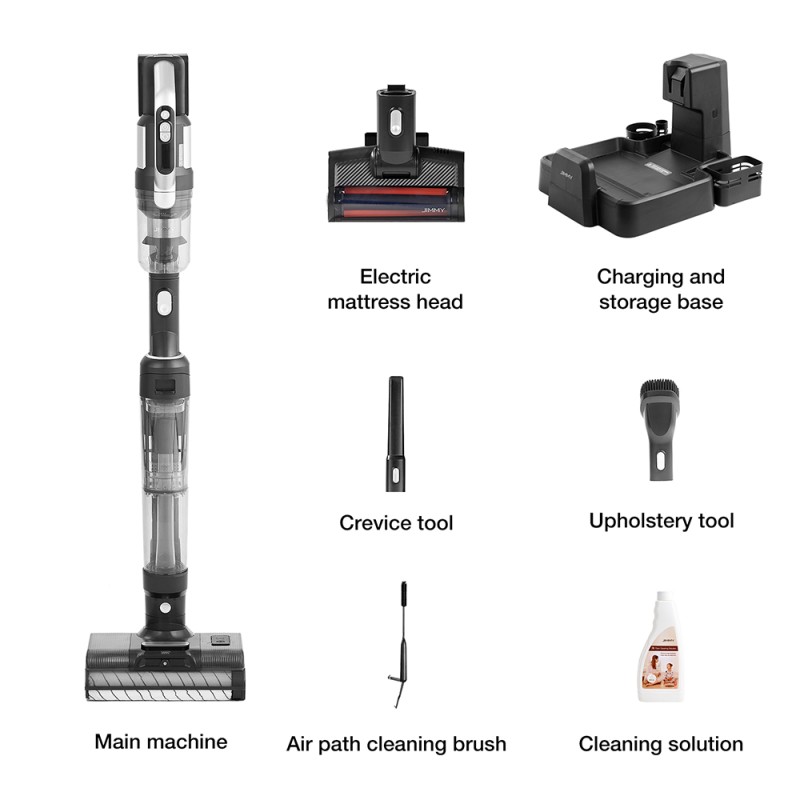 Bezprzewodowy odkurzacz i myjka 4-w-1 JIMMY PW11 Pro, moc ssąca 21KPa, podwójne sprzątanie z dualnymi szczotkami obrotowymi