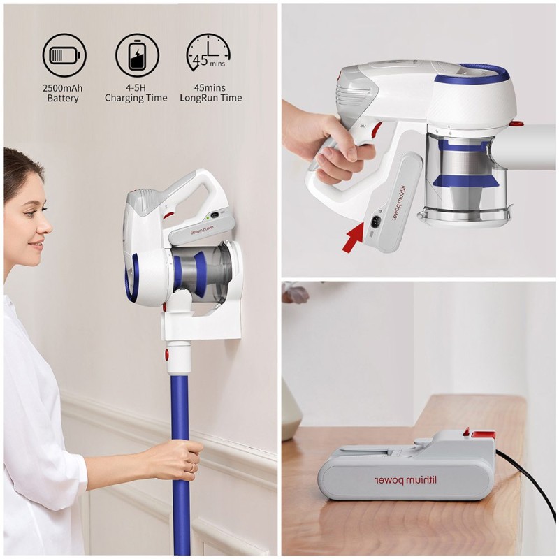 Ręczny odkurzacz bezprzewodowy JIMMY JV53 LIte, moc ssąca 20kPa, 45 min. czasu pracy - Niebieski