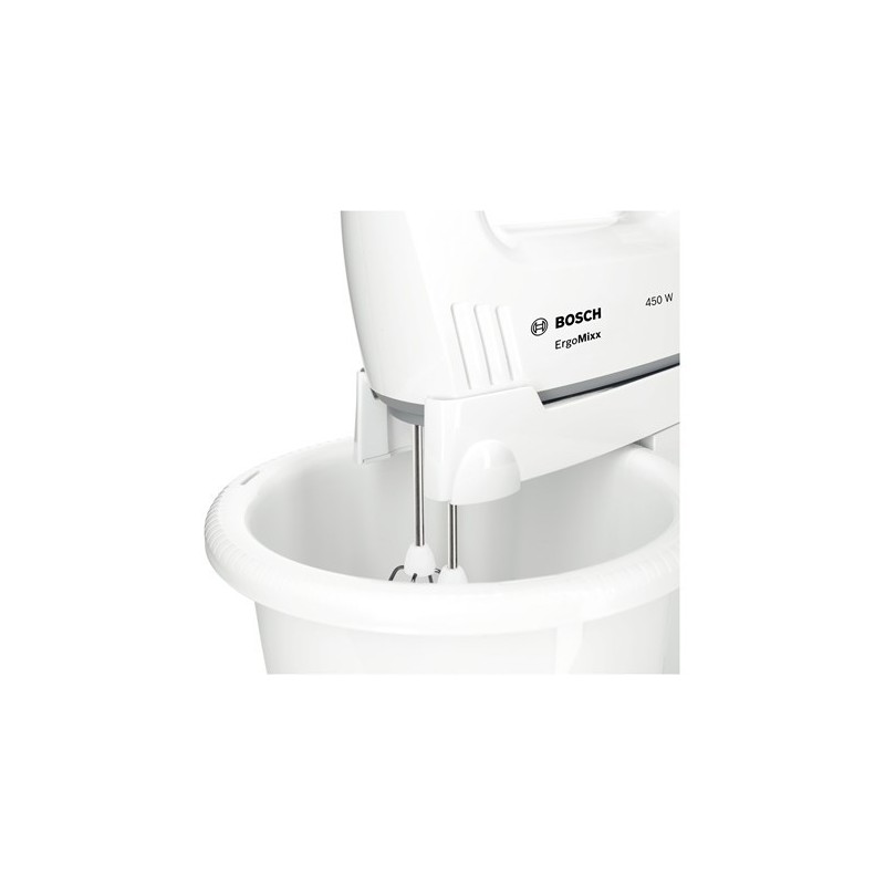 Bosch MFQ36490 Mikser stojący 450W, pięć regulowanych prędkości, funkcja Turbo - Biały