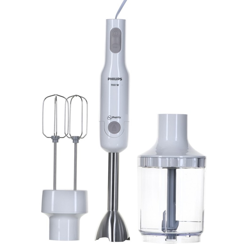 Philips HR 2546/00 700W Blender ręczny, ostrze chronione przed rozpryskami - Biały