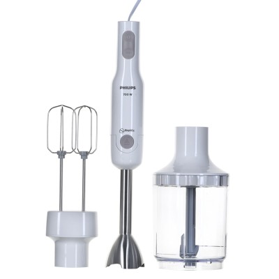 Philips HR 2546/00 700W Blender ręczny, ostrze chronione przed rozpryskami - Biały