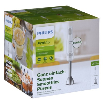 Philips HR 2546/00 700W Blender ręczny, ostrze chronione przed rozpryskami - Biały
