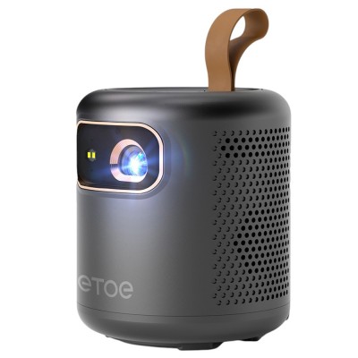 Projektor DLP ETOE Dolphin, 1080P 500 ANSI Lumenów, Google TV, Certyfikat Dolby Atmos - Czarny