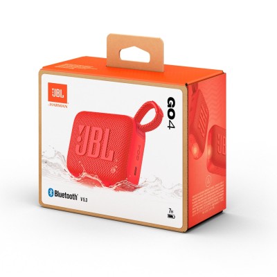 JBL Go 4 Mono 4,2W Przenośny głośnik, IP67, sterowanie aplikacją - Czerwony