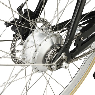 FORIDE C1 54 cm M Step Through klasyczny miejski rower elektryczny, silnik 250W – Czarny Połysk