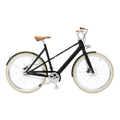 FORIDE C1 54 cm M Step Through klasyczny miejski rower elektryczny, silnik 250W – Czarny Połysk