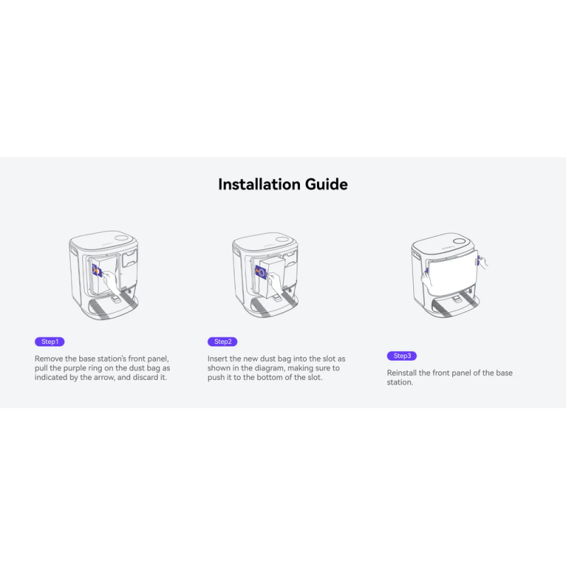 Worek na kurz do stacji bazowej Narwal Freo Z Ultra/Narwal Freo Z10 Ultra – 2 sztuki