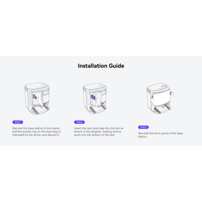 Worek na kurz do stacji bazowej Narwal Freo Z Ultra/Narwal Freo Z10 Ultra – 2 sztuki