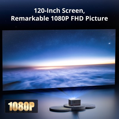 Projektor ETOE Whale Pro, Rozdzielczość 1920*1080, 1500 ANSI Lumenów - Czarny