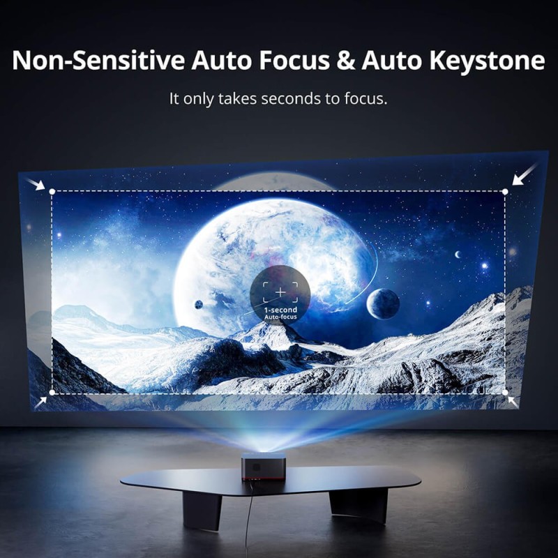 Projektor ETOE Whale Pro, Rozdzielczość 1920*1080, 1500 ANSI Lumenów - Czarny