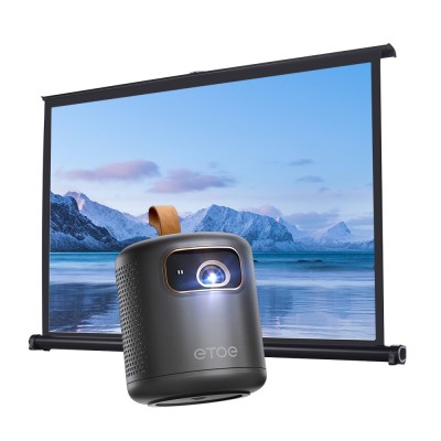 Projektor ETOE Dolphin DLP z 1 sztuką 50-calowego regulacja w górę i w dół ekranu projekcyjnego ETOE
