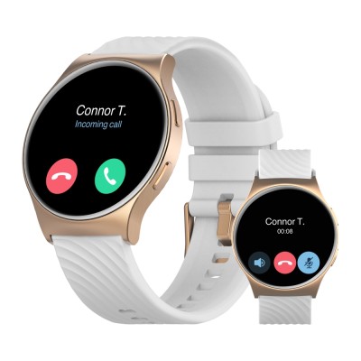 Zestaw Motorola Moto Watch 120 Różowe Złoto Smartwatch z 1 białym pasek do zegarka