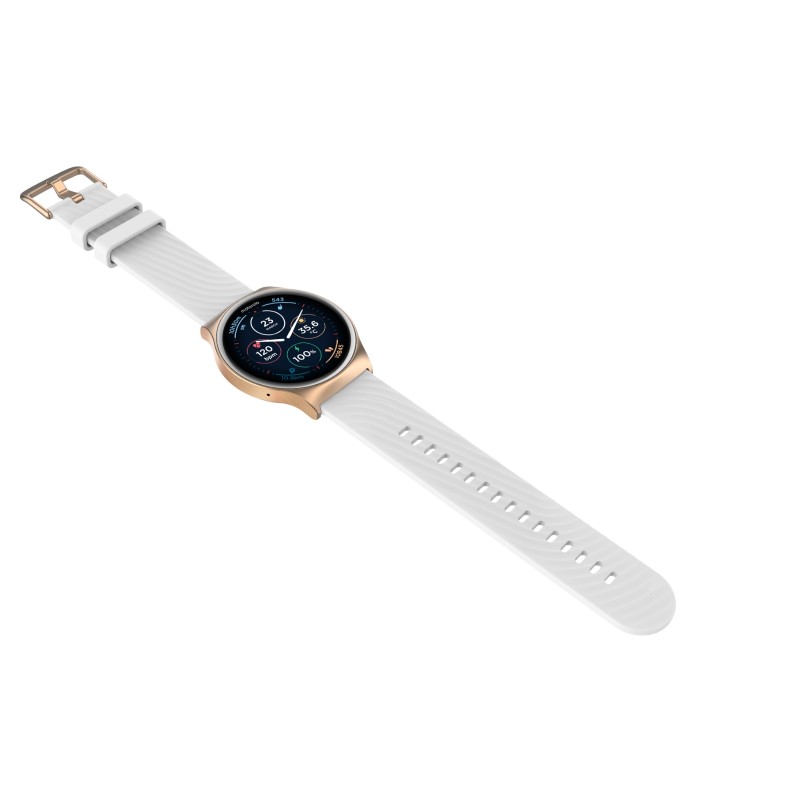 Zestaw Motorola Moto Watch 120 Różowe Złoto Smartwatch z 1 białym pasek do zegarka