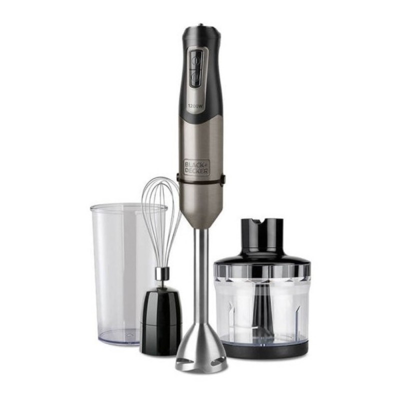 Black+Decker BXHBA1200E 1200W Blender ręczny, 20-prędkościowa regulacja - Czarny