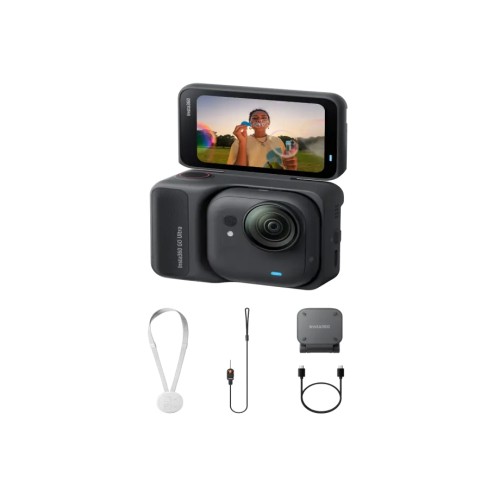 Insta360 GO Ultra kamera akcji Standard Bundle, układ AI 5 nm do wideo 4K60fps, czujniki 1/1,28″ - Czarny 2