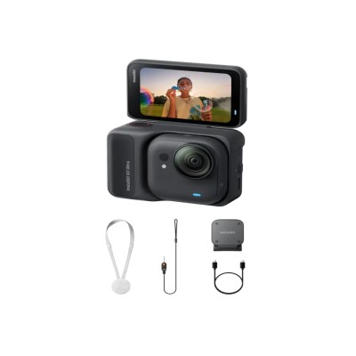 Insta360 GO Ultra kamera sportowa Standard Bundle, układ AI 5 nm do wideo 4K60fps, czujniki 1/1,28″ - Czarny