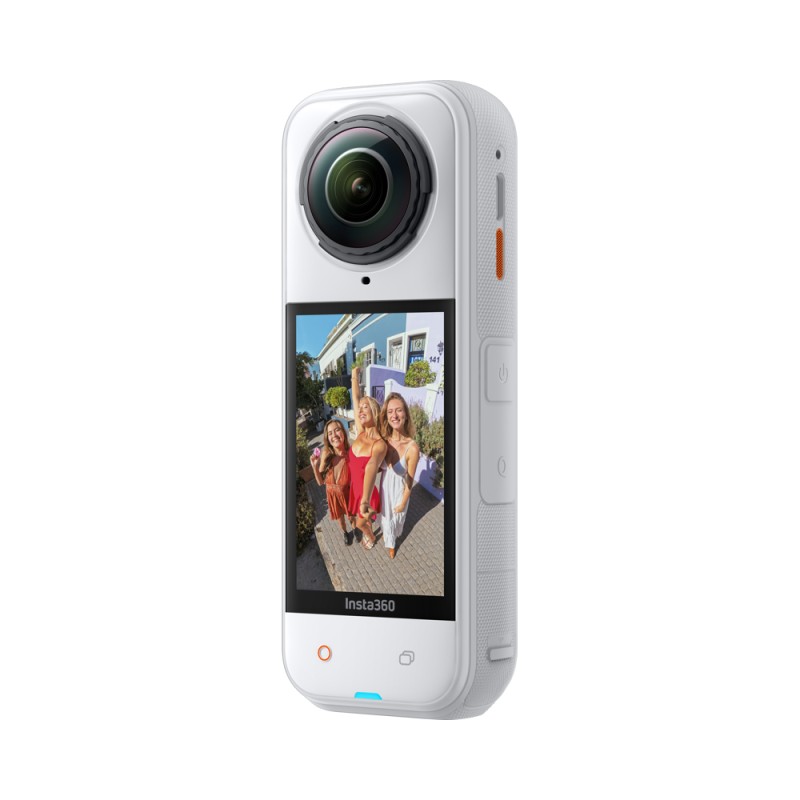 Insta360 X5 kamera sportowa Satin White Limited Edition, wideo 8K 360°, czujniki 1/1,28″