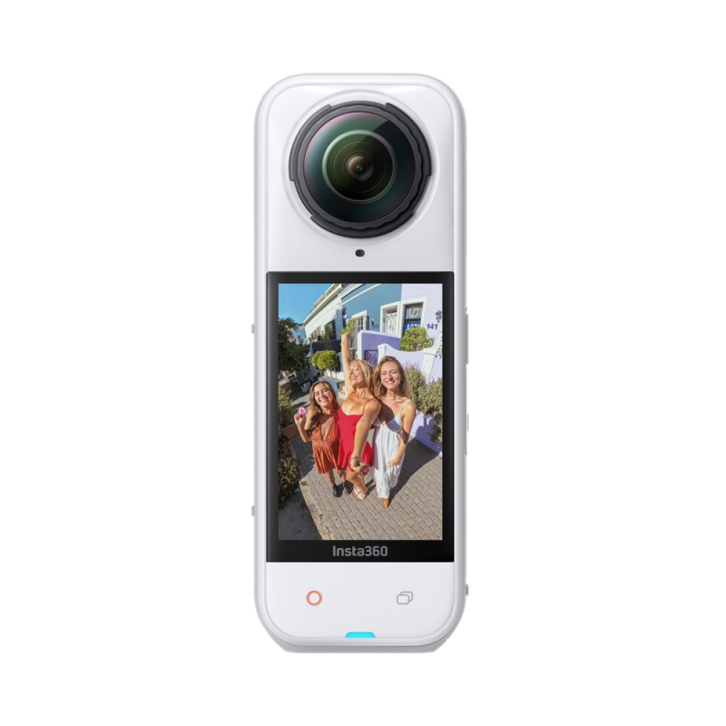 Insta360 X5 kamera sportowa Satin White Limited Edition, wideo 8K 360°, czujniki 1/1,28″