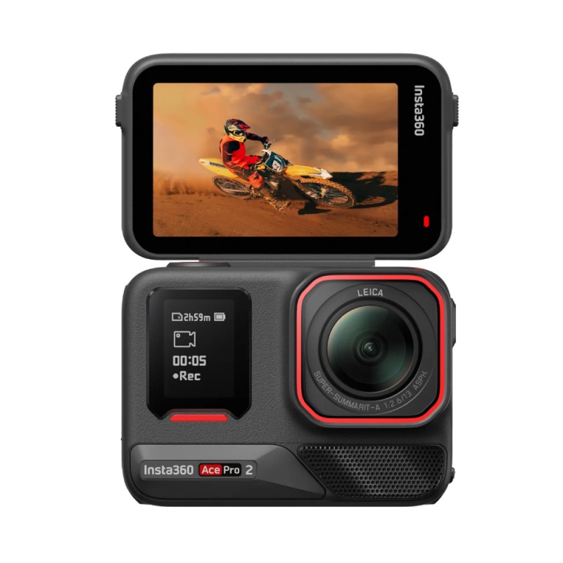 Insta360 Ace Pro 2 kamera sportowa Flash Print Bundle, wideo 8K30, czujnik CMOS 1/1,3" - Czarny o północy