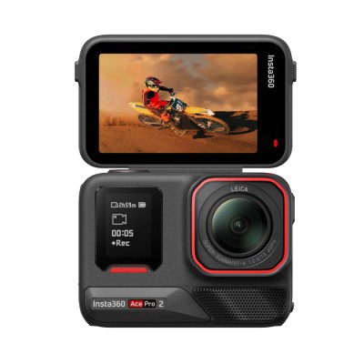 Insta360 Ace Pro 2 kamera sportowa Flash Print Bundle, wideo 8K30, czujnik CMOS 1/1,3" - Czarny o północy