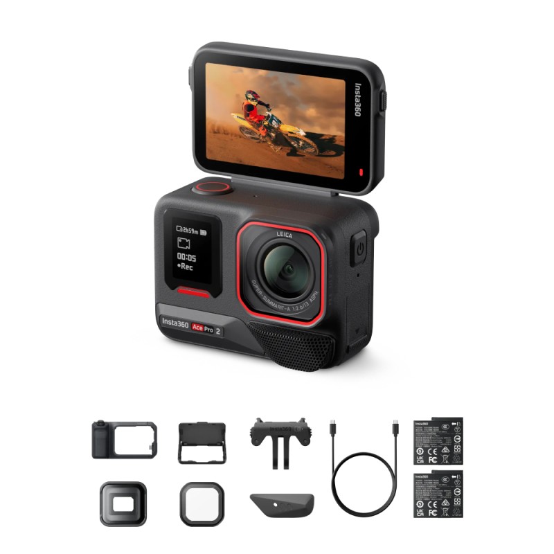 Insta360 Ace Pro 2 kamera sportowa Videography Bundle Limited Edition, edycja limitowana, wideo 8K30, czujnik CMOS 1/1,3" - Czar