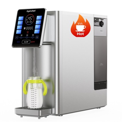 Hydrofast W100 Odwróconą osmozą nablatowy oczyszczacz wody, UV, 8 poziomów temperatury - Srebrny