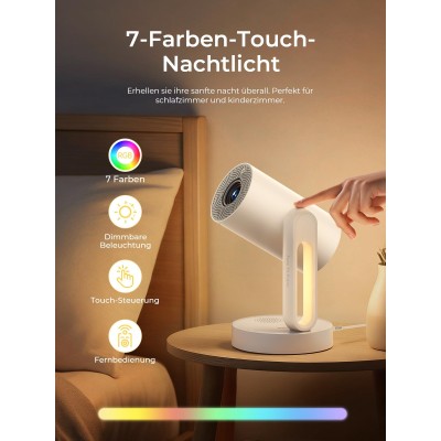Projektor ETOE Starfish Plus, Google TV i Netflix, ambientowe światło, 1080P