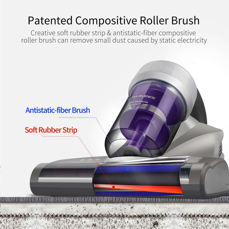 Odkurzacz do materacy zwalczający roztocza Jimmy JV35 z mocą znamionową 700W, światłem UV - Szary