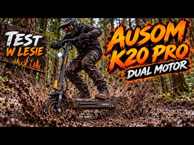 AUSOM K20 PRO DUAL MOTOR – 2×1400W! ? TEST W LESIE PO ULEWACH! 
